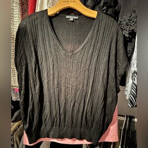 Adrianna Papell Women's Black knit top Medium